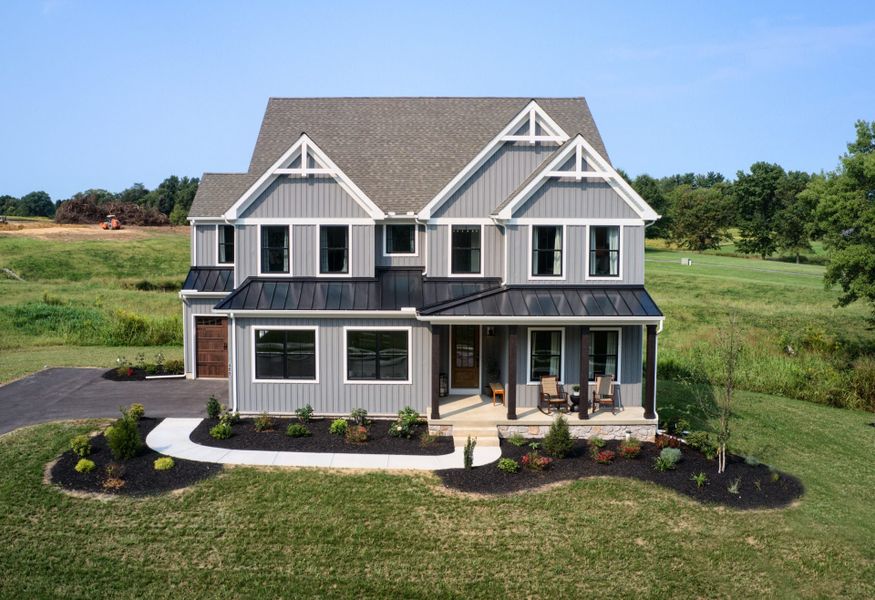 Representative exterior photo of a completed home built from the Covington by Keystone Custom Homes in McLean South Shore, Belmont, NC (Image 14).