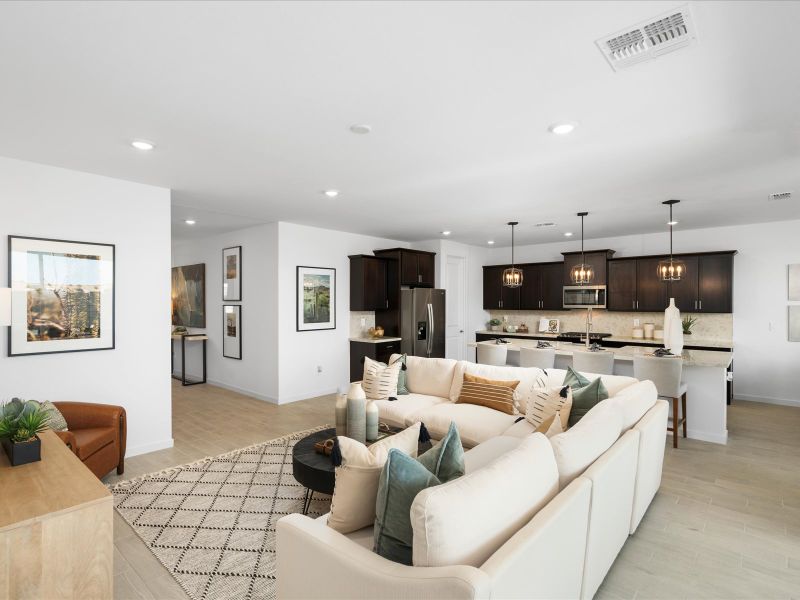 Furnished interior view inside a new home in Rancho Mirage Signature Series, Maricopa (Image 11).