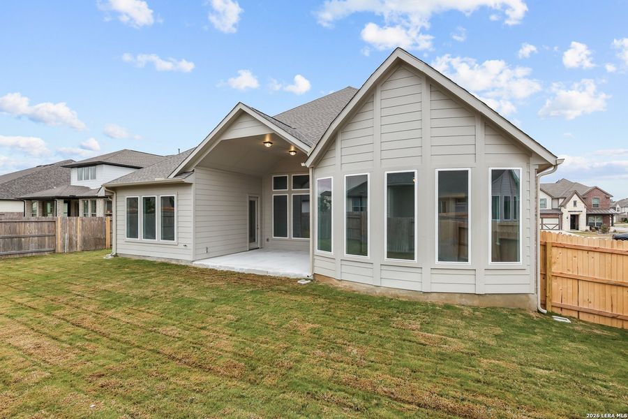 Exterior details and patio area of a home in Buffalo Crossing, Cibolo (Image 3).
