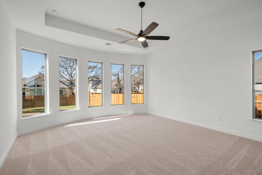 Primary Bedroom with tray ceiling