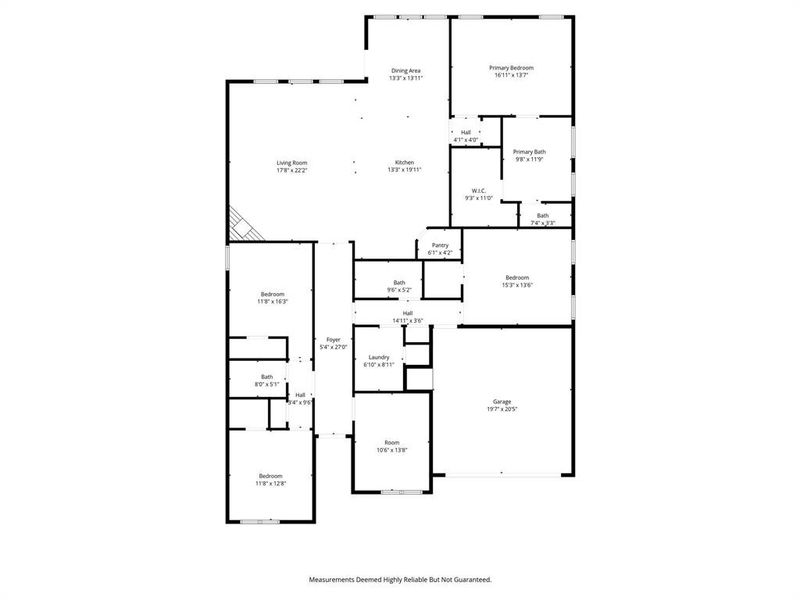 2D floor plan layout of this home in Parks of Aledo, Aledo, TX (Image 5).