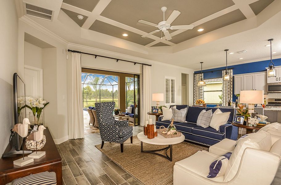 Representative furnished interior of a home built from the Sandcastle 2 by Neal Communities in Boca Royale Golf & Country Club at Wellen Park, Englewood (Image 31).
