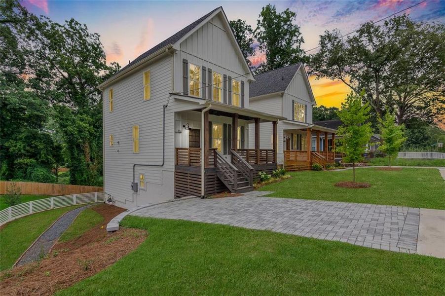 Front exterior of a new home in , Atlanta, GA, highlighting curb appeal (Image 22). Front exterior of a new home in , Atlanta, GA, highlighting curb appeal (Image 22).