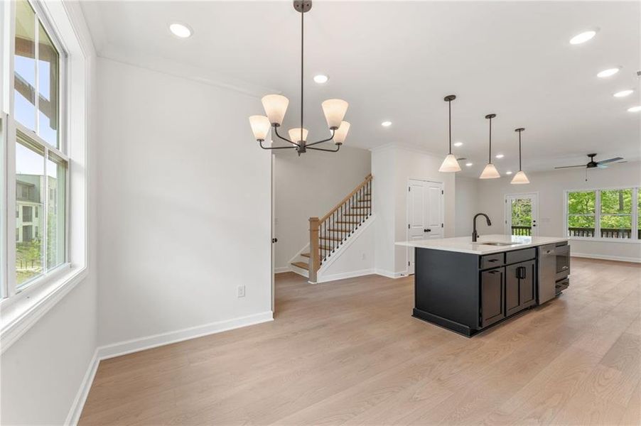 Furnished interior view inside a new home in Townes at South Main, Kennesaw (Image 16).