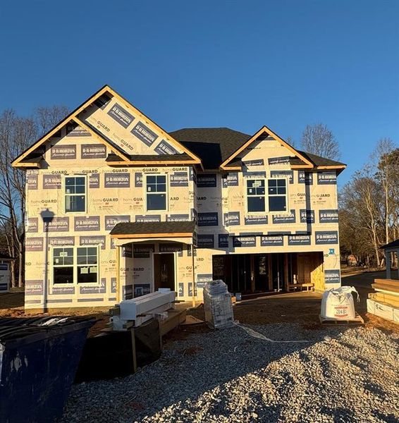In-progress construction of a new home in Jackson Landing, Jefferson, GA (Image 65).