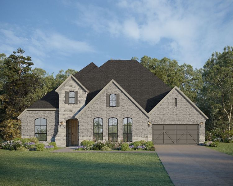Plan 853 Elevation A w/ Stone Plan 853 Elevation A w/ Stone