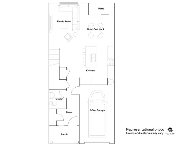 2D floor plan layout of this home in Cannon Village, York, SC (Image 3).