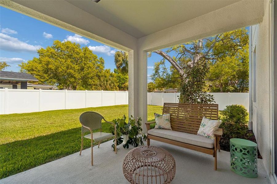 Exterior details and patio area of a home in , Tampa (Image 26).