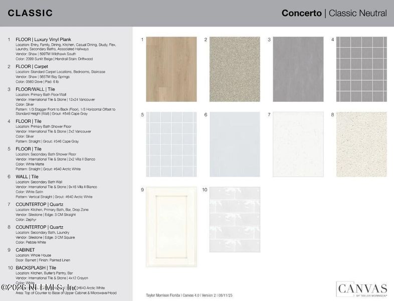 Sample of building materials used in homes in Cherry Elm at SilverLeaf, St. Augustine (Image 25).