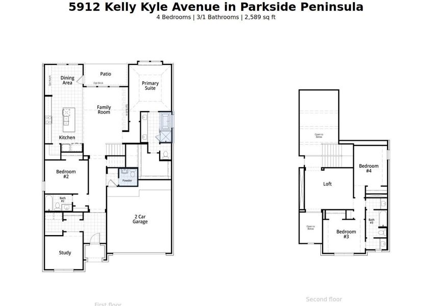 2D floor plan layout of this home in Parkside Peninsula, Georgetown, TX (Image 4). 2D floor plan layout of this home in Parkside Peninsula, Georgetown, TX (Image 4).