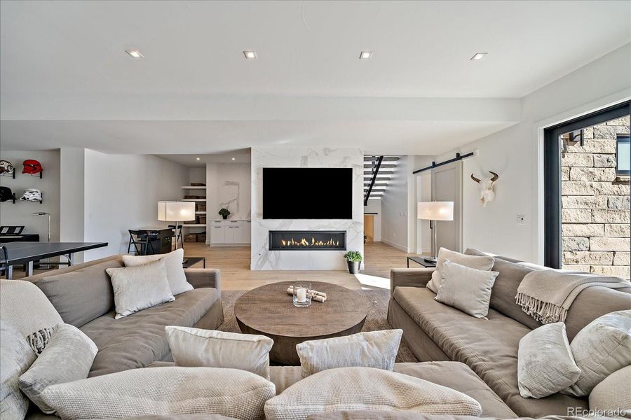 Family Room with Wet Bar