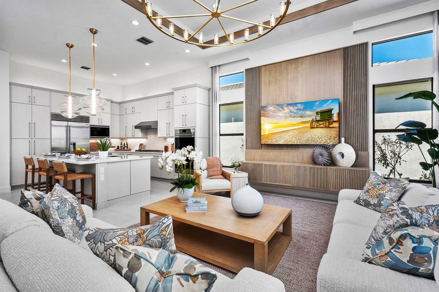 Representative furnished interior of a home built from the Venice by GL Homes in Valencia Del Mar (55+), Boynton Beach (Image 8).