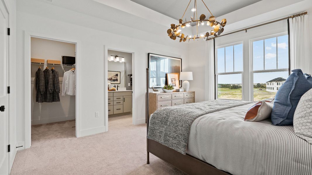 Furnished interior view inside a new home in Parkview at Hamlin, Winter Garden (Image 31).