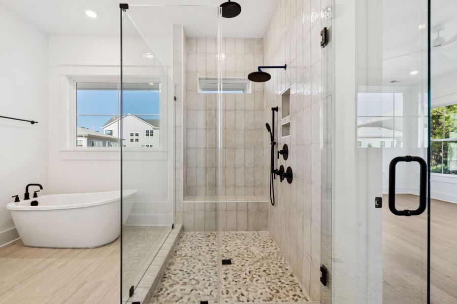 Furnished interior view inside a new home in Overlook at Copahee Sound, Awendaw (Image 55).