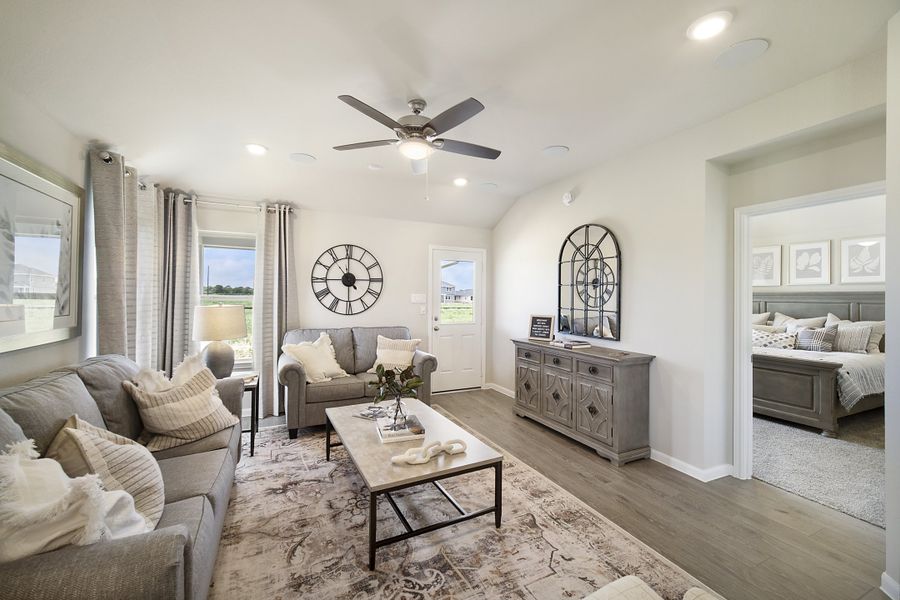 Representative furnished interior of a home built from the Austin by Beazer Homes in Laurel Landing: Founders Collection, Alvin (Image 12). Representative furnished interior of a home built from the Austin by Beazer Homes in Laurel Landing: Founders Collection, Alvin (Image 12).