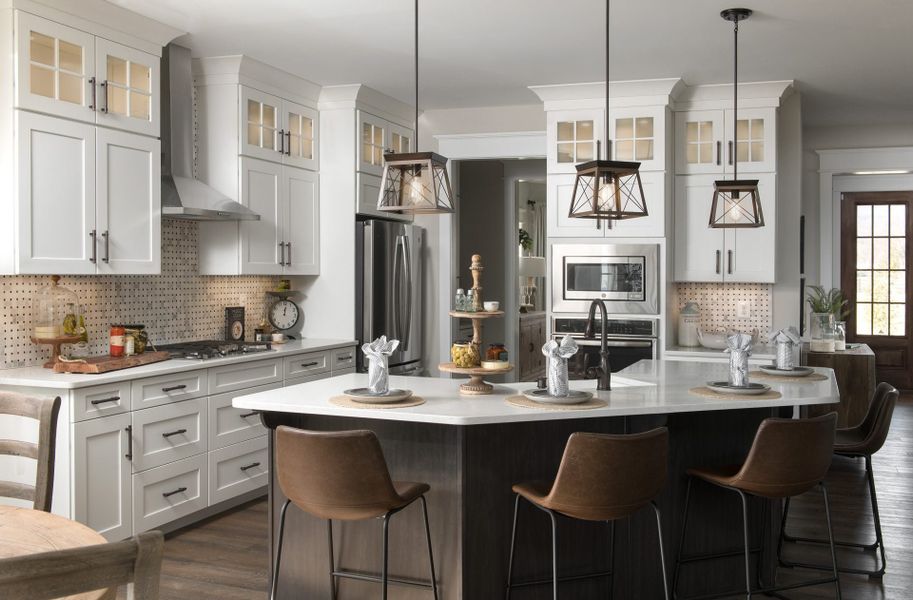 Representative furnished interior of a home built from the Nottingham by Keystone Custom Homes in McLean South Shore, Belmont (Image 7).