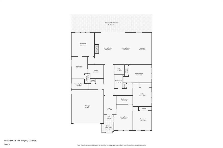2D floor plan layout of this home in , Van Alstyne, TX (Image 5).