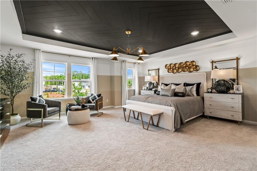 Furnished interior view inside a new home in Enclave at Evergreen, Fairburn (Image 32).