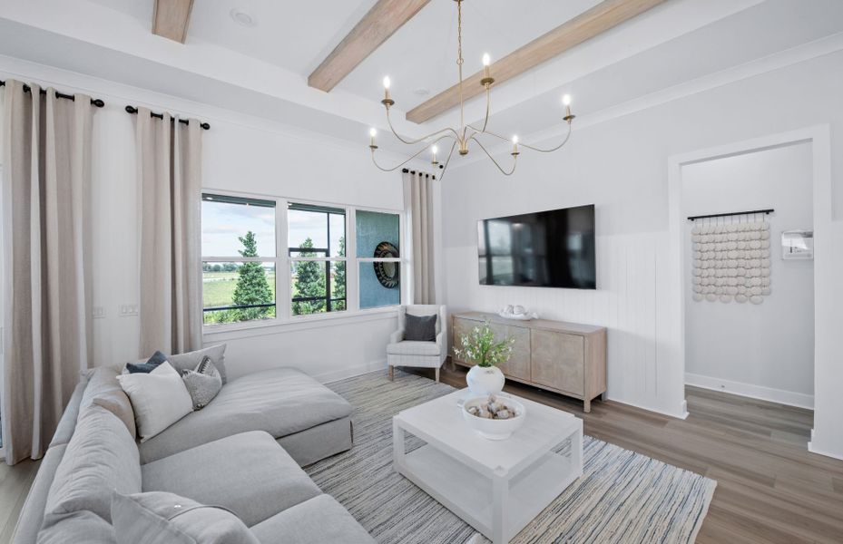 Representative furnished interior of a home built from the Palmary by Del Webb in Explore Verona, Dade City (Image 11). Representative furnished interior of a home built from the Palmary by Del Webb in Explore Verona, Dade City (Image 11).