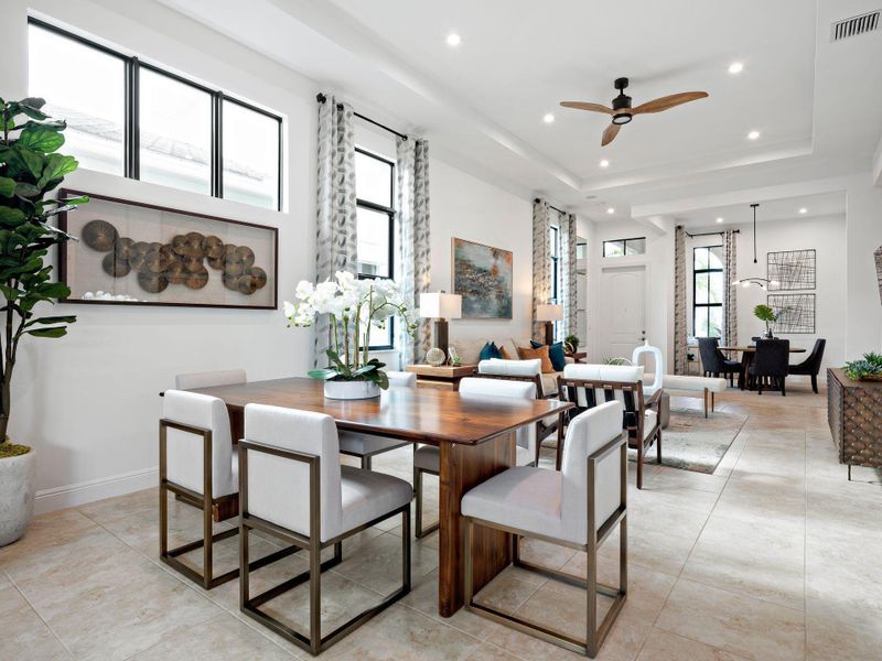 Furnished interior view inside a new home in Cresswind Palm Beach at Westlake, Westlake (Image 5).