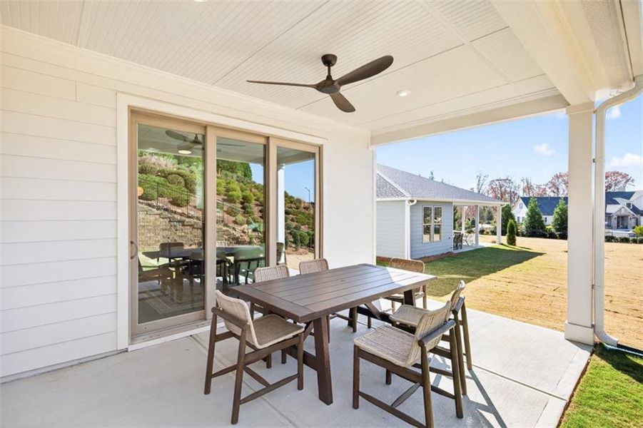 Exterior details and patio area of a home in Del Webb Chateau Elan, Hoschton (Image 3).