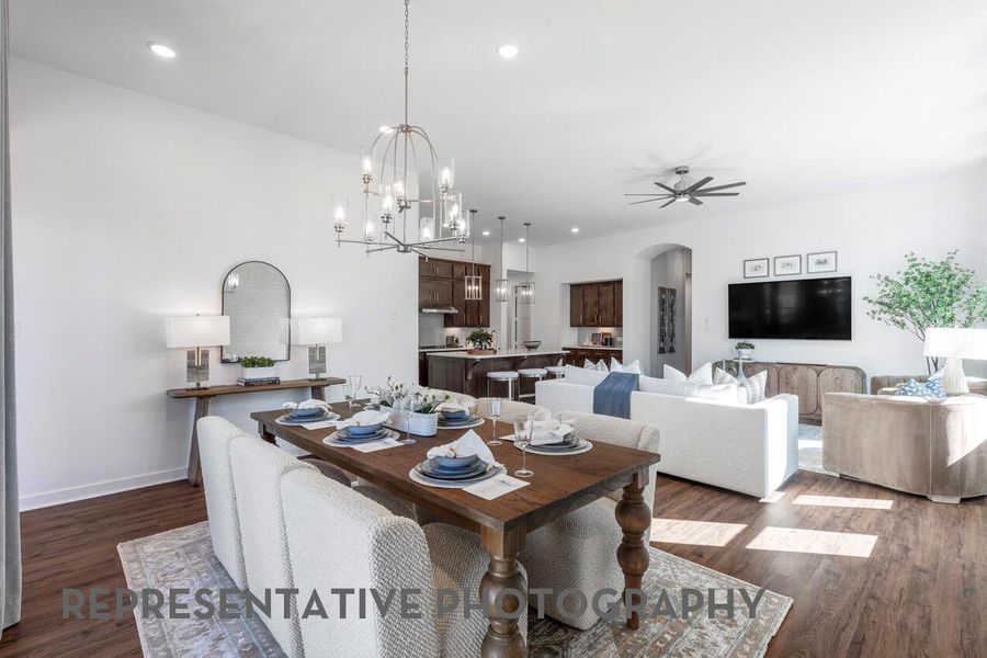Furnished interior view inside a new home in 6 Creeks at Waterridge, Kyle (Image 28).