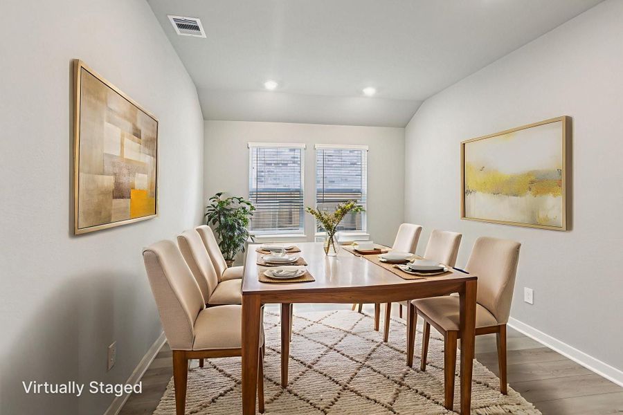 Furnished interior view inside a new home in Massey Oaks - Premier Series, Pearland (Image 7). Furnished interior view inside a new home in Massey Oaks - Premier Series, Pearland (Image 7).