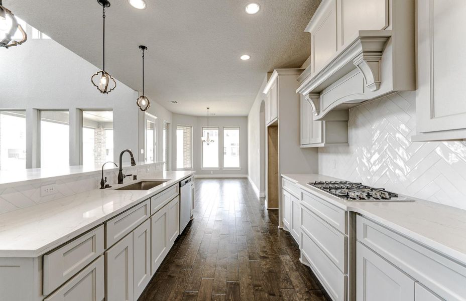 Furnished interior view inside a new home in Bridgeland 60′, Cypress (Image 6).