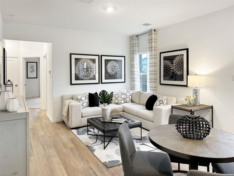 Furnished interior view inside a new home in Meadowlark Preserve, Pflugerville (Image 7).