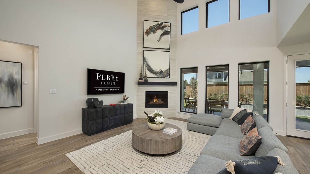 Furnished interior view inside a new home in Bridgeland, Cypress (Image 6).