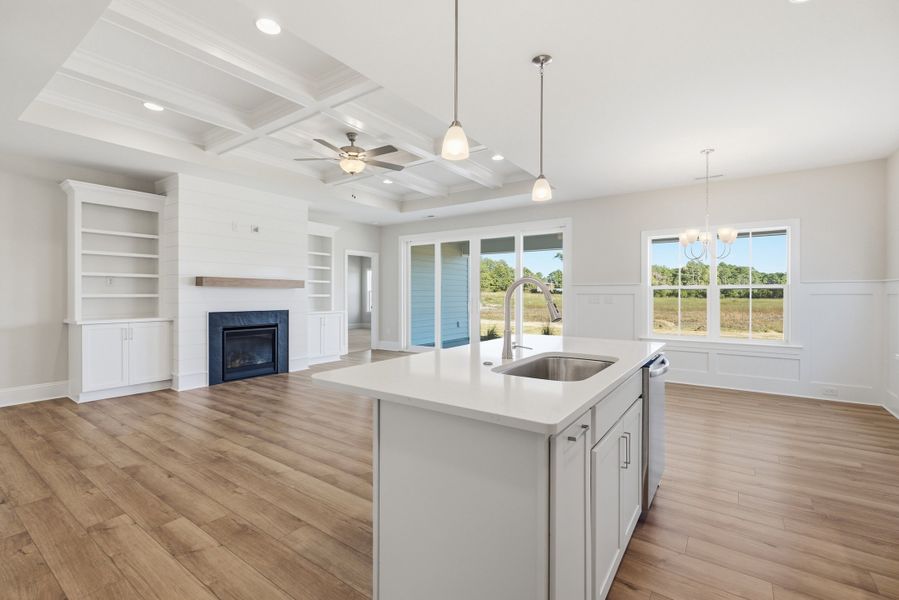 Furnished interior view inside a new home in Sidbury Landing, Wilmington (Image 12).