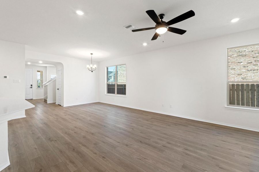 Spacious, unfurnished interior of a new home in Salerno - Heritage Collection, Round Rock (Image 32). Spacious, unfurnished interior of a new home in Salerno - Heritage Collection, Round Rock (Image 32).