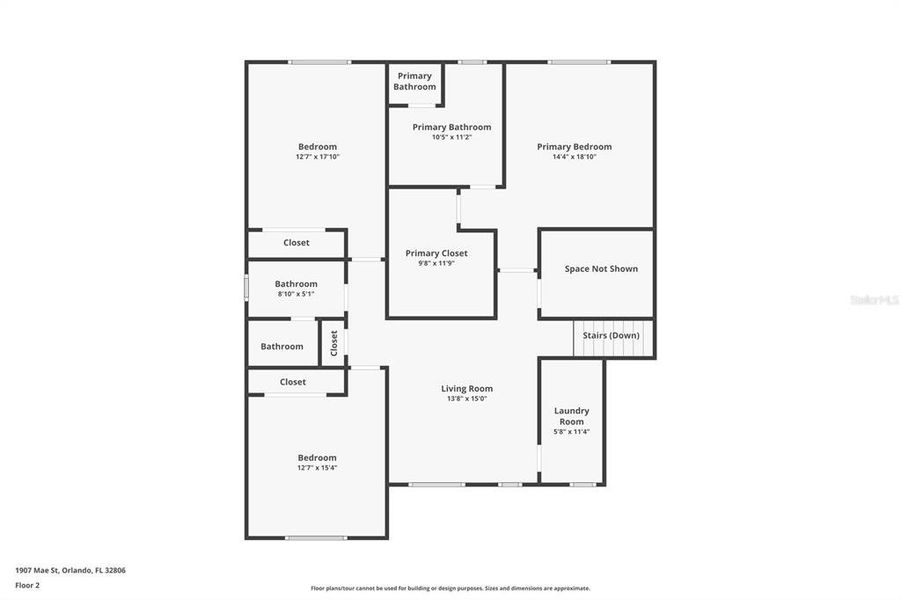 2D floor plan layout of this home in , Orlando, FL (Image 5).