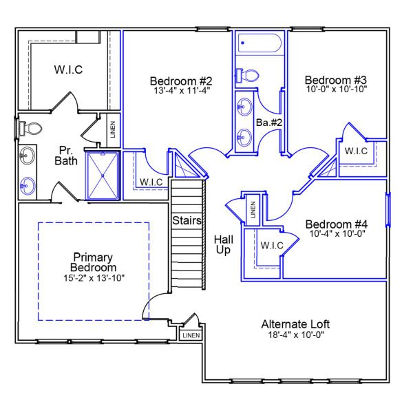 2D floor plan layout of this home in Indigo at Abbey Preserve, Wilmington, NC (Image 3). 2D floor plan layout of this home in Indigo at Abbey Preserve, Wilmington, NC (Image 3).