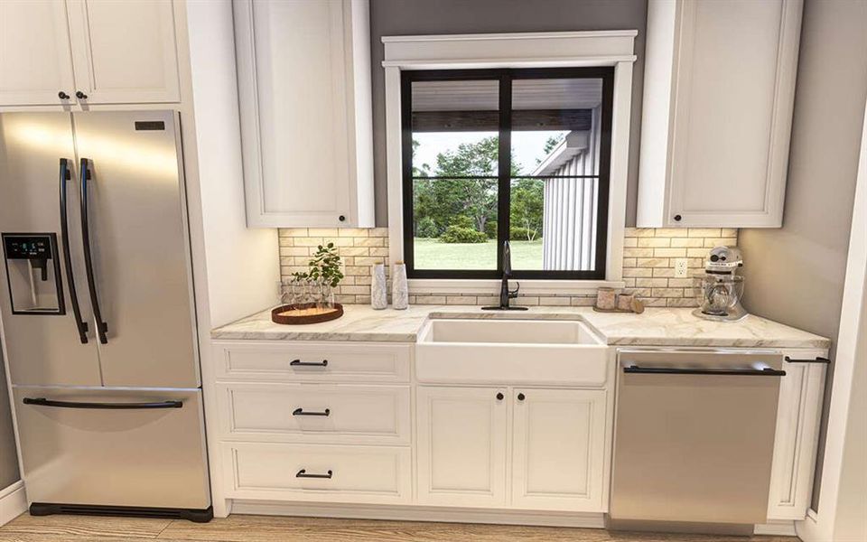 Furnished interior view inside a new home in Oak Water Ranch, Granbury (Image 8).