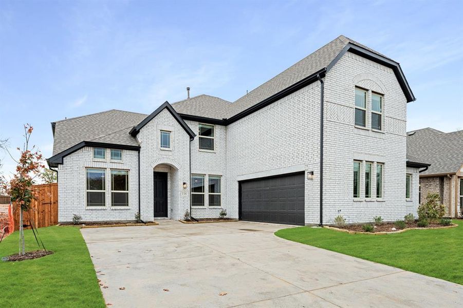 Front exterior of a new home in East Oak Creek 60-65, Commerce, TX, highlighting curb appeal (Image 2). Front exterior of a new home in East Oak Creek 60-65, Commerce, TX, highlighting curb appeal (Image 2).