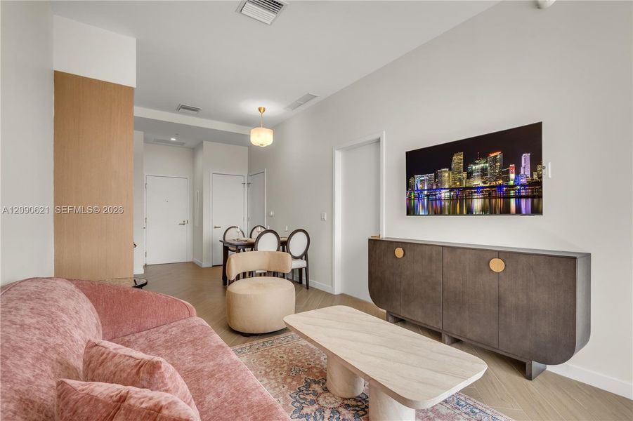 Furnished interior view inside a new home in , Miami (Image 10).