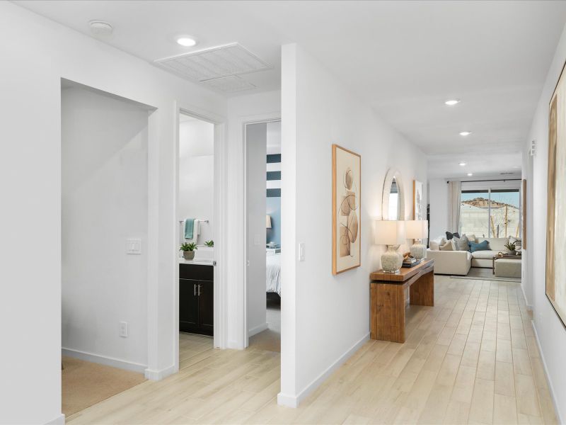 Furnished interior view inside a new home in Abel Ranch Signature Series, Goodyear (Image 18).