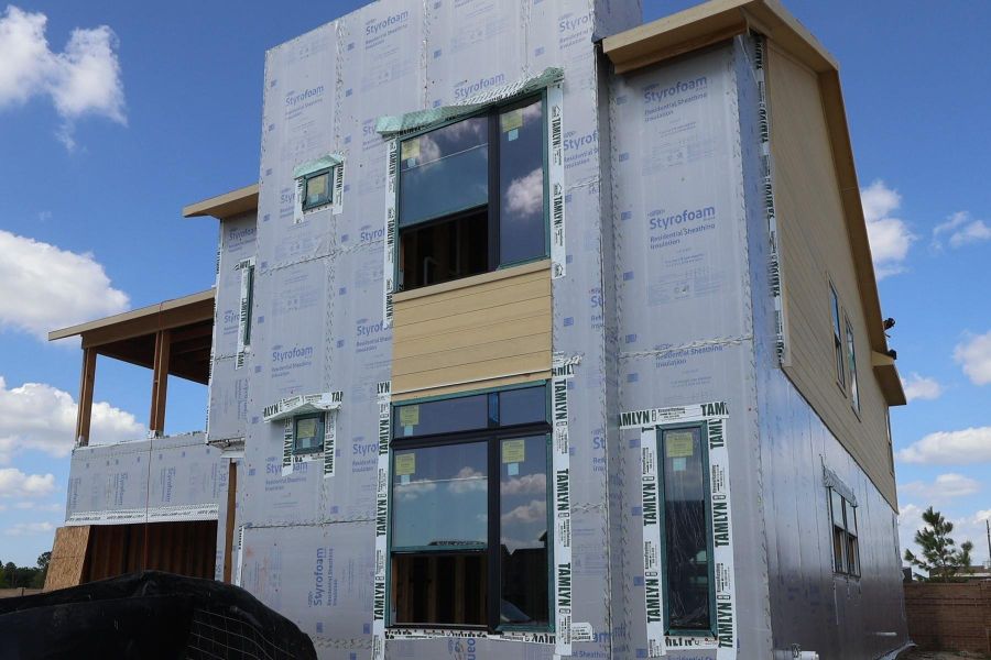 In-progress construction of a new home in Easthaven at Bridgeland Central - Vision Collection, Cypress, TX (Image 14).