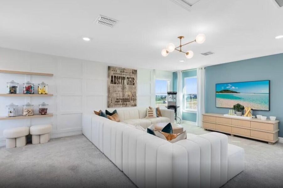 Furnished interior view inside a new home in The Reserve at Eastpointe, Palm Beach Gardens (Image 5).