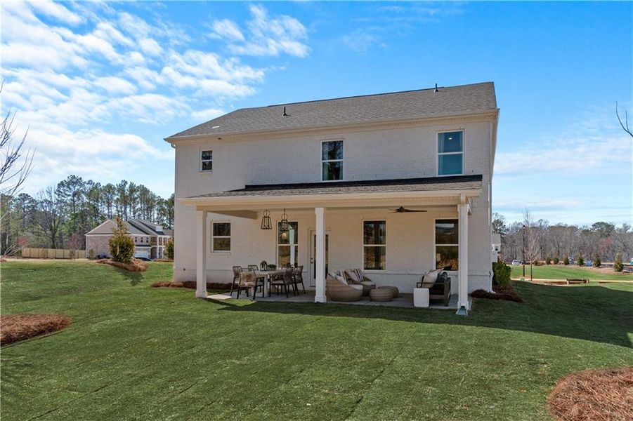 Exterior details and patio area of a home in Bowers Farm, McDonough (Image 3).