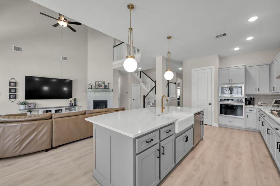 Furnished interior view inside a new home in The Woodlands Hills 60’, Willis (Image 19).