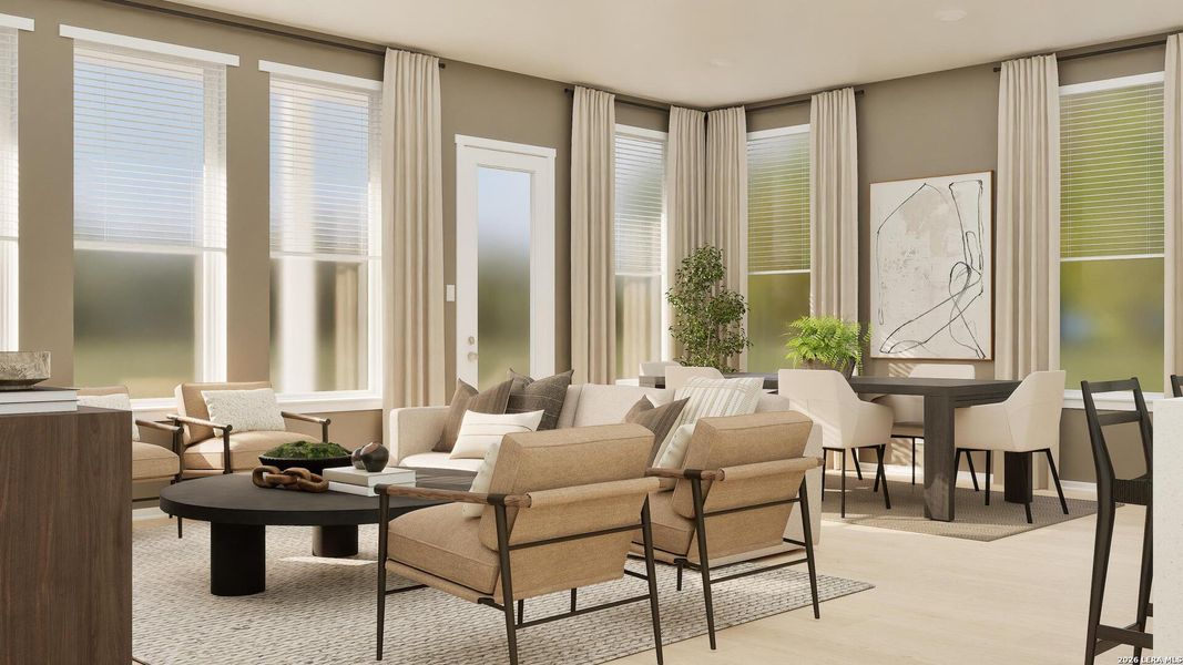 Furnished interior view inside a new home in Brookmill, San Antonio (Image 14). Furnished interior view inside a new home in Brookmill, San Antonio (Image 14).