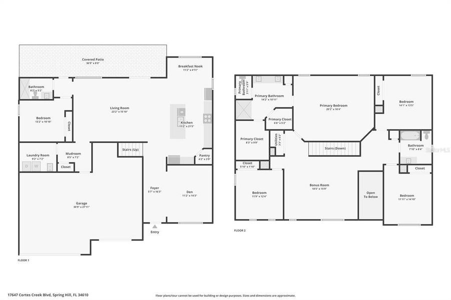 2D floor plan layout of this home in , Spring Hill, FL (Image 4).