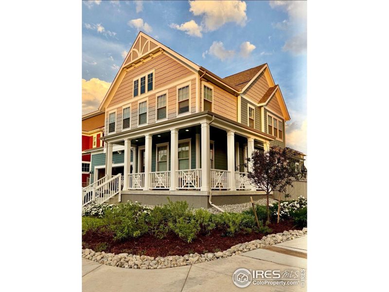 Abundant landscaping adorns the yards Abundant landscaping adorns the yards