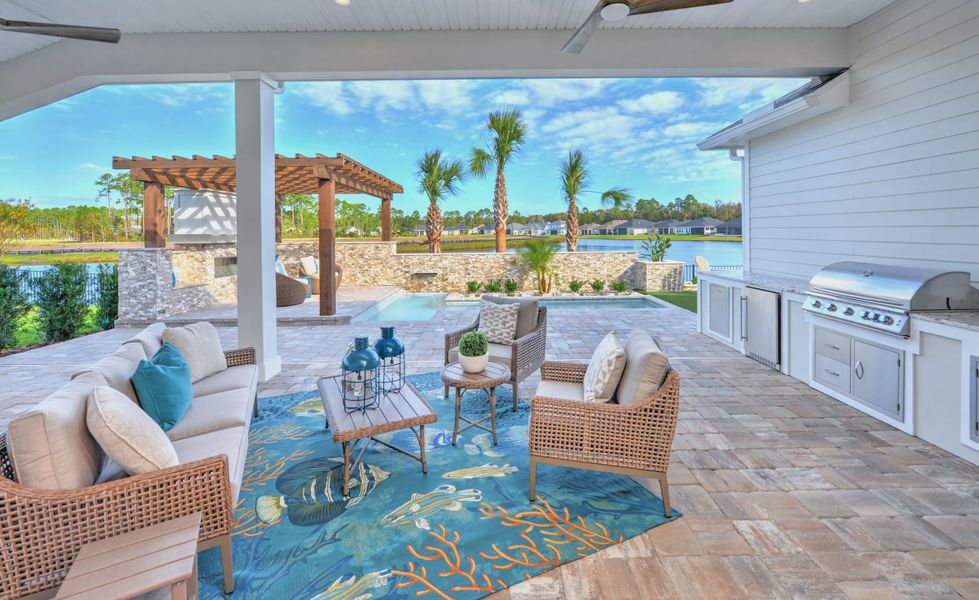Exterior details and patio area of a home in Amelia National, Fernandina Beach (Image 22).