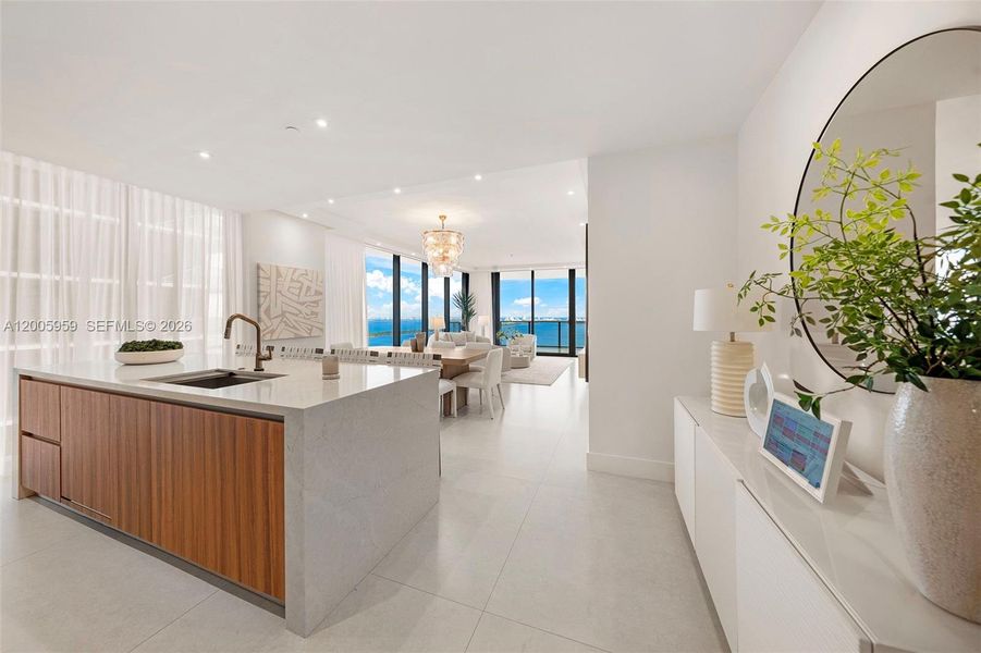 Furnished interior view inside a new home in , Miami (Image 13).