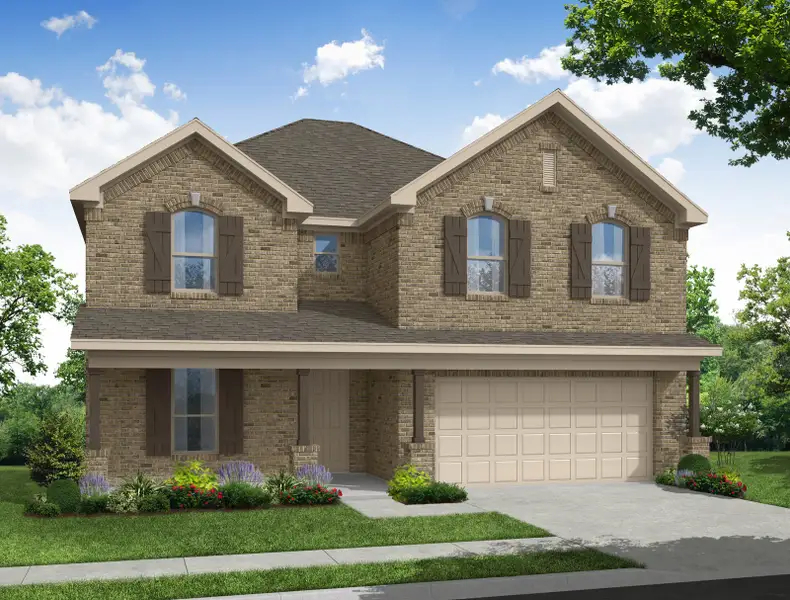 Representative exterior photo of a completed home built from the Preston by Impression Homes in Arcadia Trails, Balch Springs, TX (Image 2). Representative exterior photo of a completed home built from the Preston by Impression Homes in Arcadia Trails, Balch Springs, TX (Image 2).