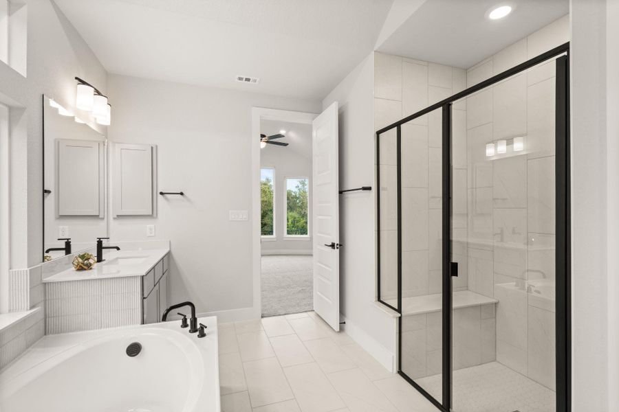 Walk-in shower in Primary Bath - Representative Photo