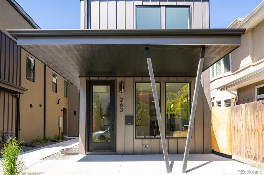 Exterior details and patio area of a home in , Denver (Image 2).